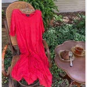 Comfy USA Dress Red Large